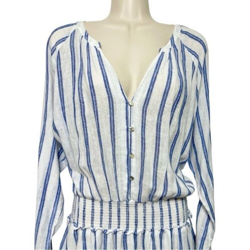 Rails Jasmine Stripe Smocked Waist Long Sleeve Li… - image 5